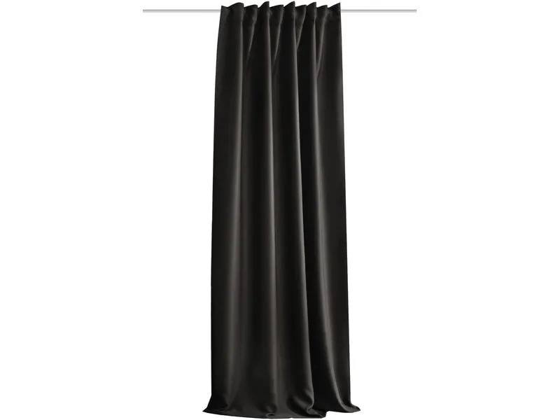 Stotz Decor AG Nachtvorhang mit Faltenband Finley 135 cm x 245 cm, Schwarz
