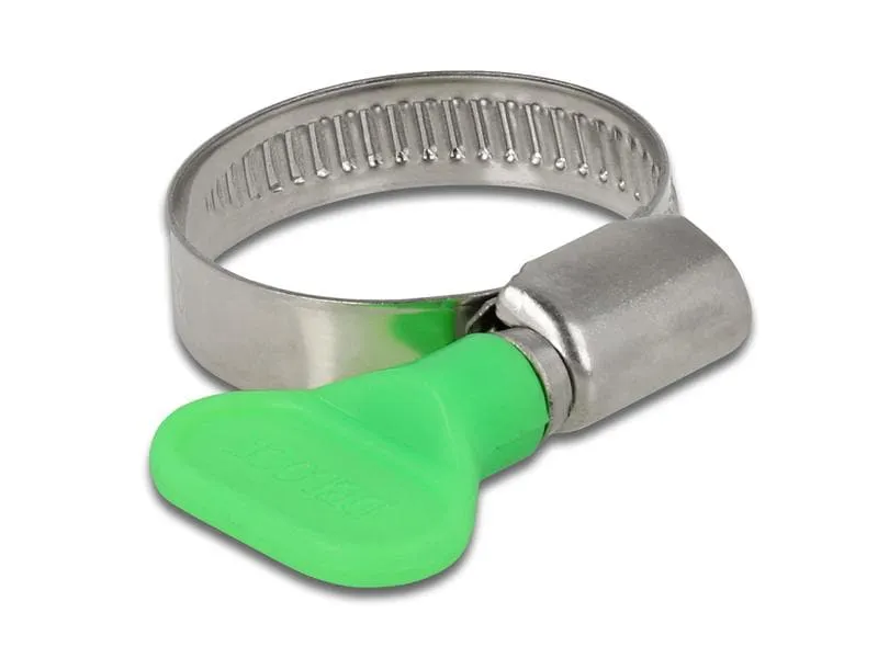 Delock Schlauchschellen-Set 22-32 mm, Grün 10 Stück Delock Schlauchschellen-Set 22-32 mm, Grün 10 Stück