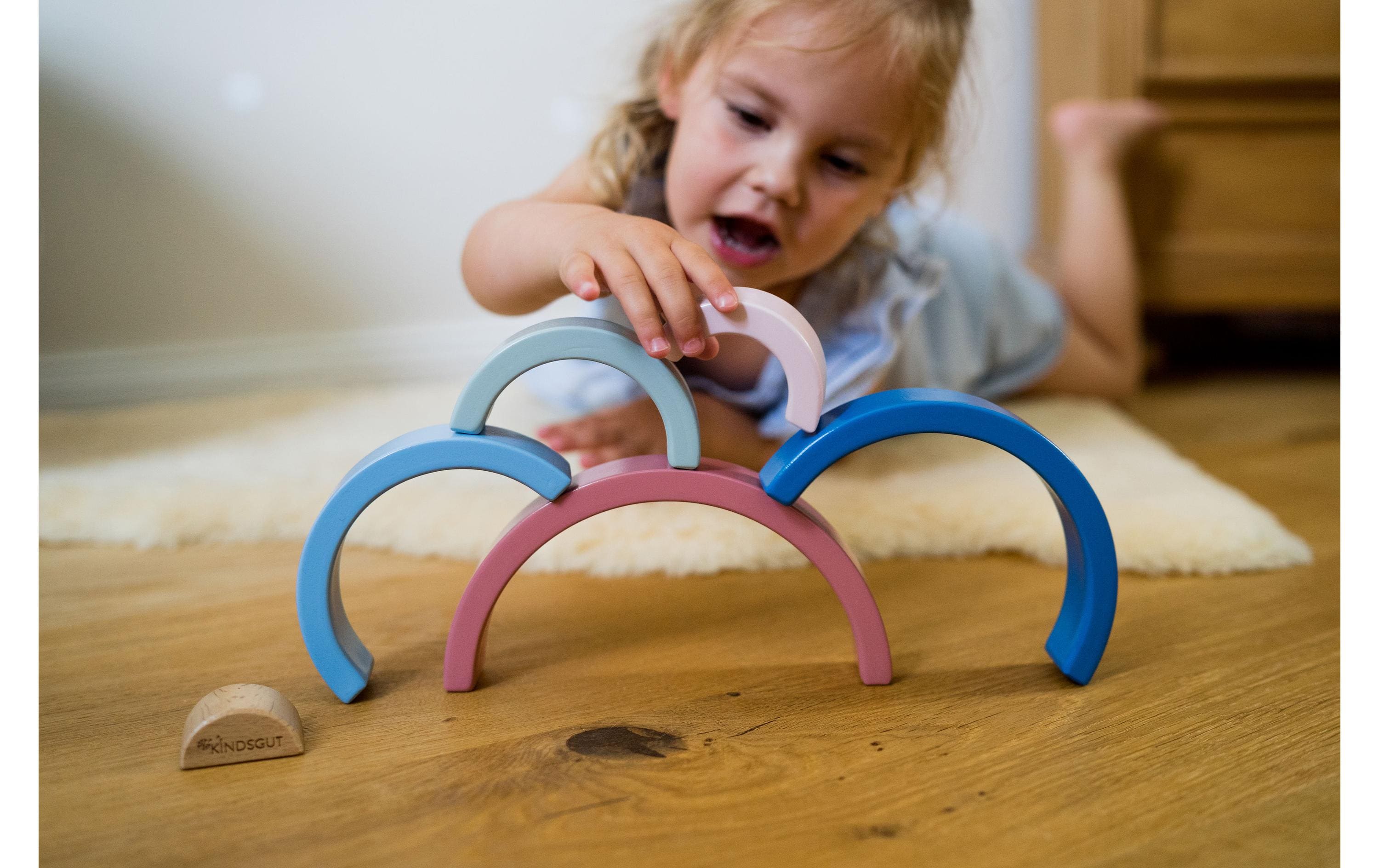 Kindsgut Stapelspielzeug Holz-Regenbogen