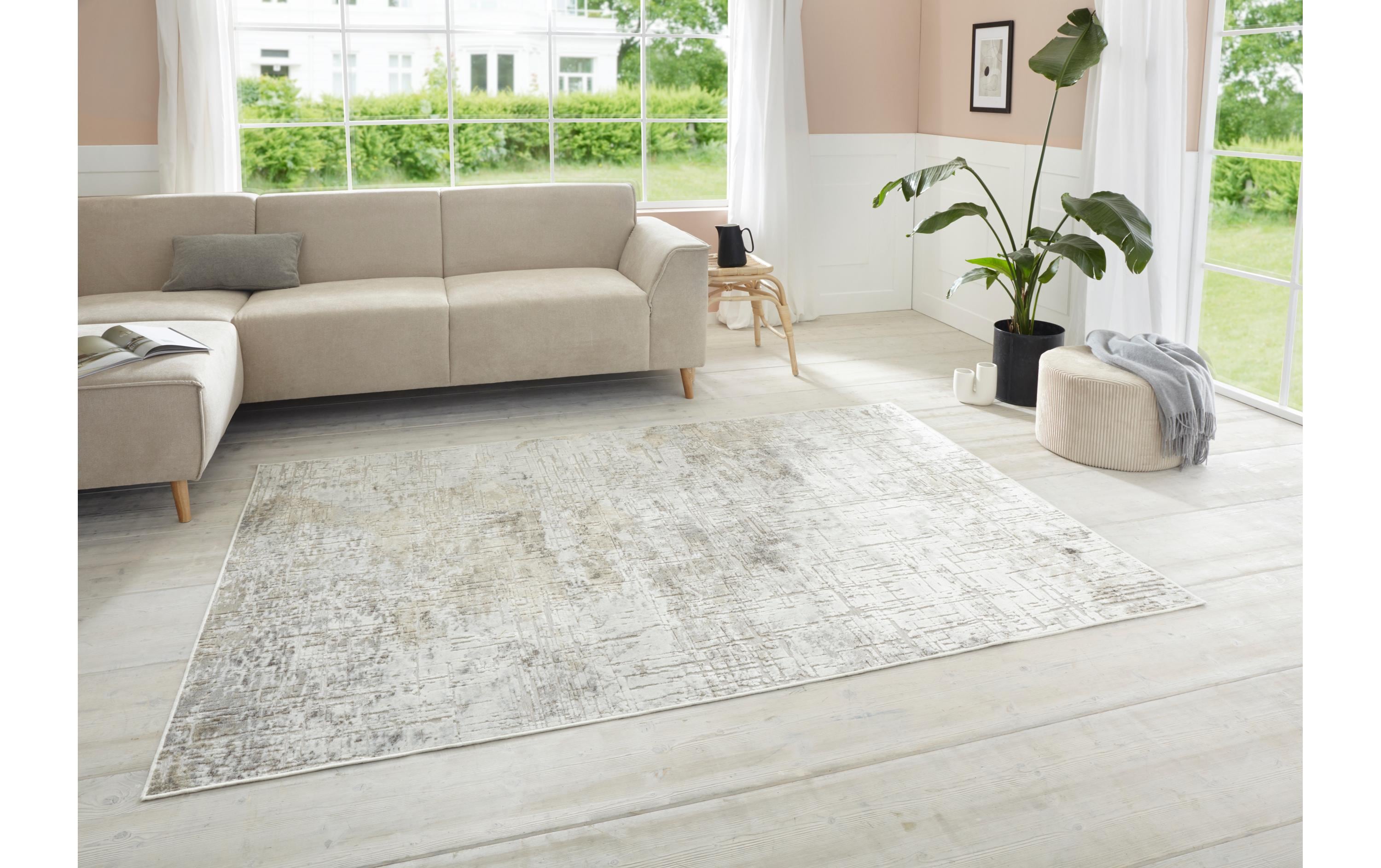 Elle Decoration Teppich Chameis 135 cm x 195 cm, Beige/Kupfer