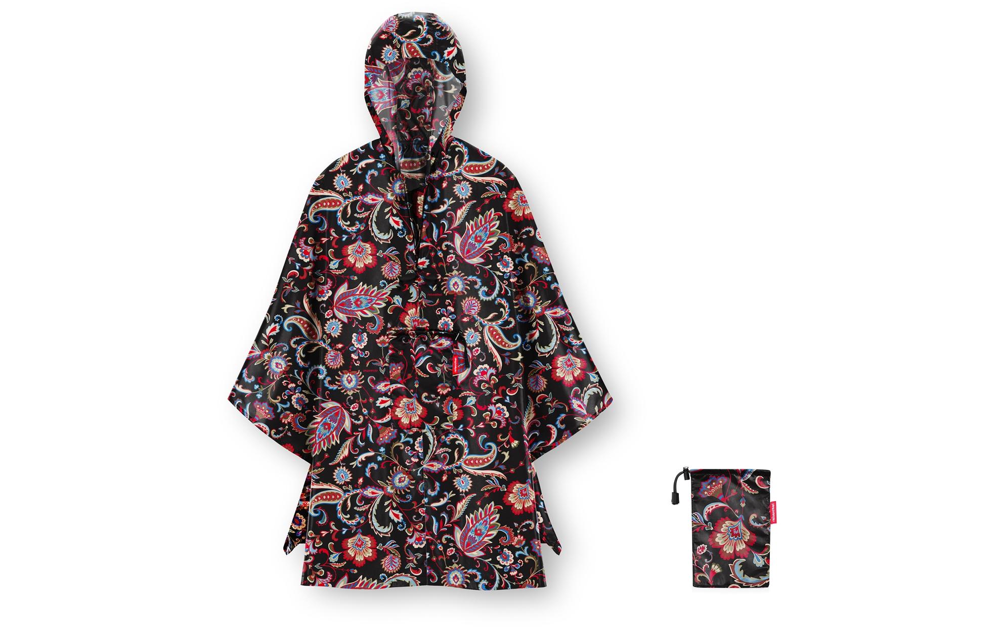 Reisenthel Regenponcho Mini Maxi Paisley Black Reisenthel Regenponcho Mini Maxi Paisley Black