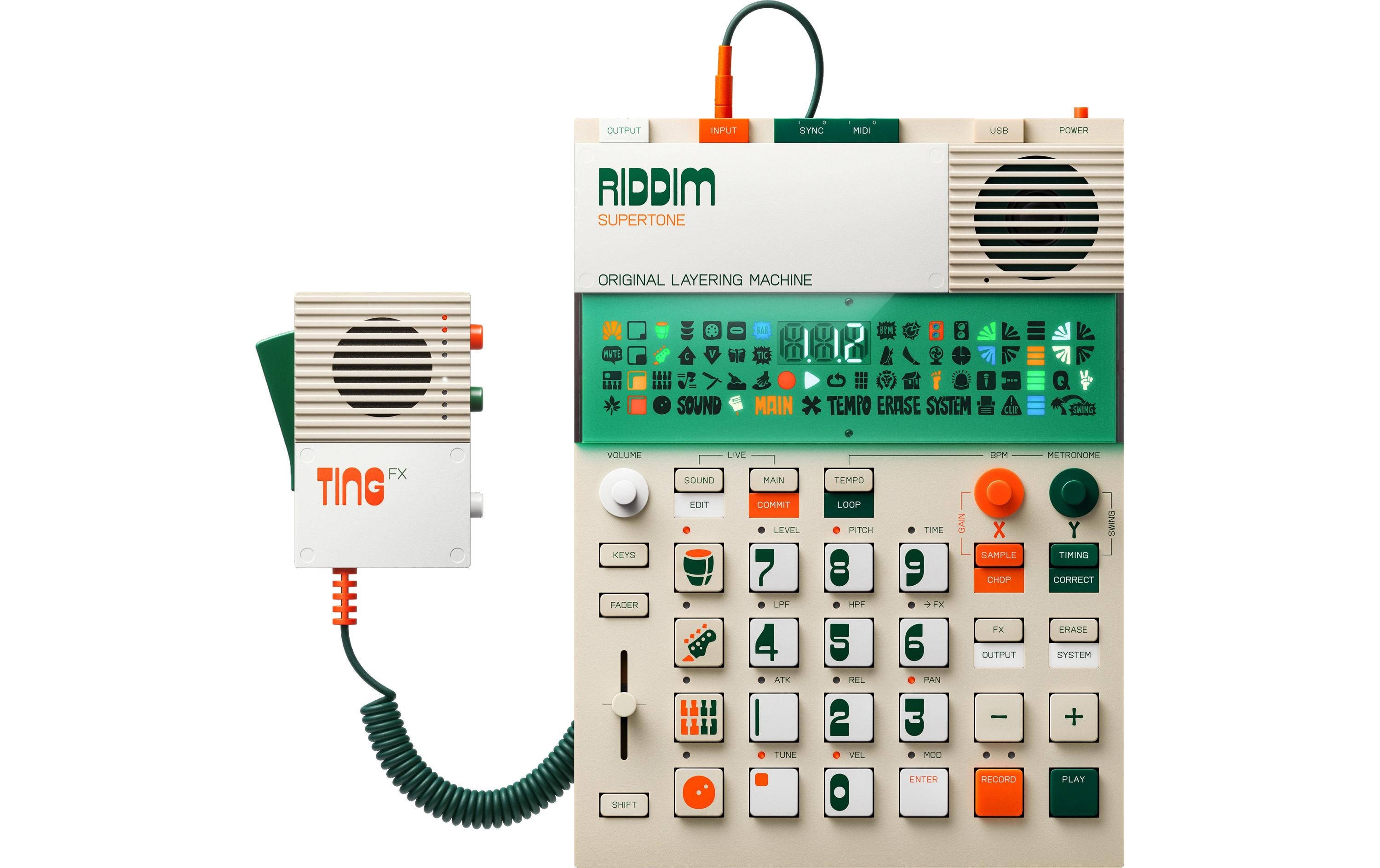 Teenage Engineering Sample-Player EP-40 Riddim Supertone + EP-2350 Ting-Mikrofon