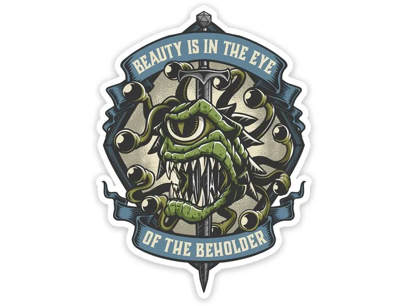 Glass Staff Eye of The Beholder Sticker Mehrfarbig