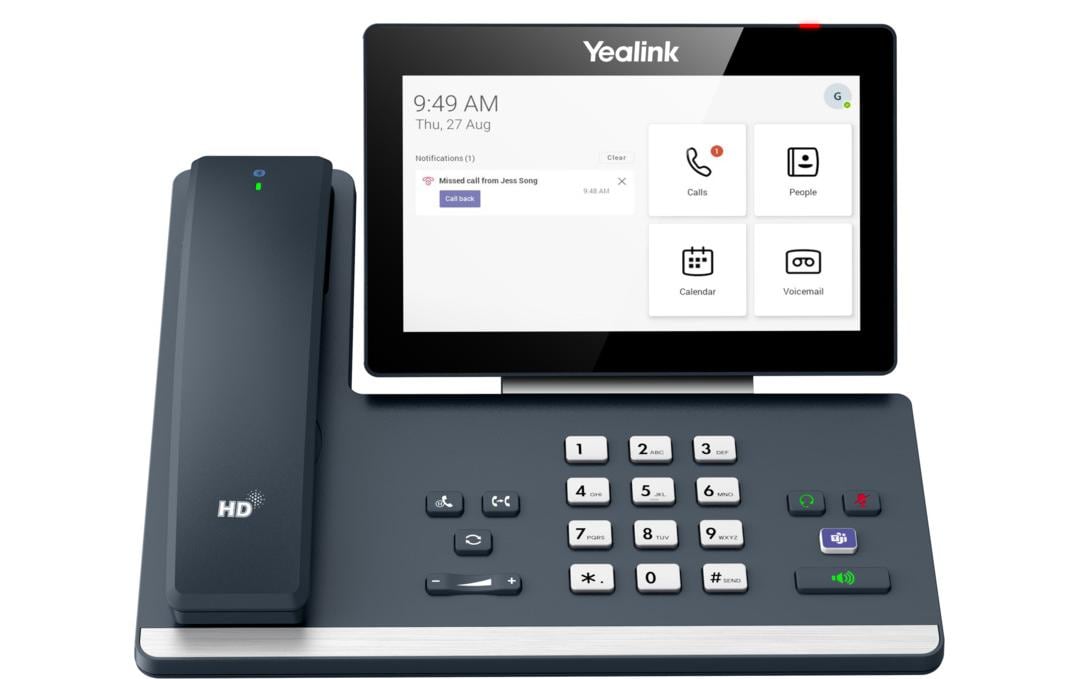 Yealink Tischtelefon MP58-WH Microsoft Teams Schwarz