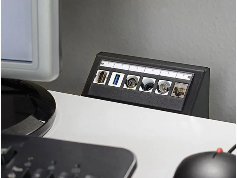 Delock Gehäuse Keystone 6-Port Tischmontage-Leerpanel