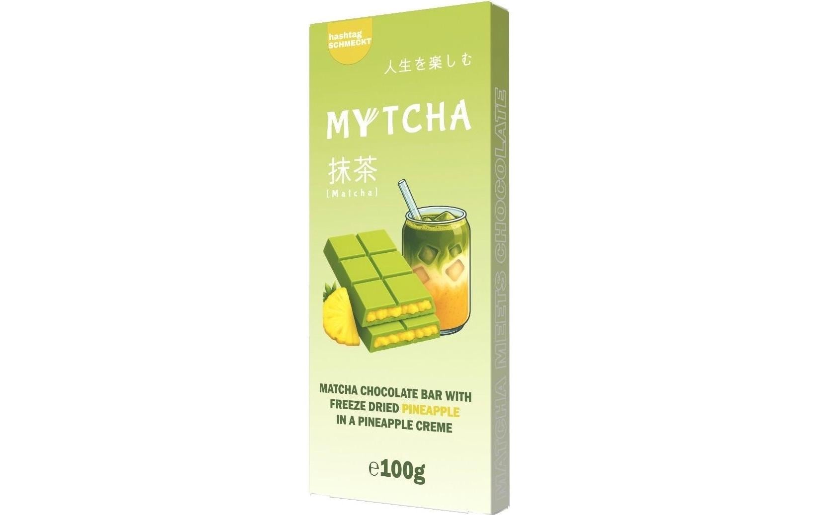 hashtag SCHMECKT Mytcha Matcha-Schokolade Pineapple, 100 g