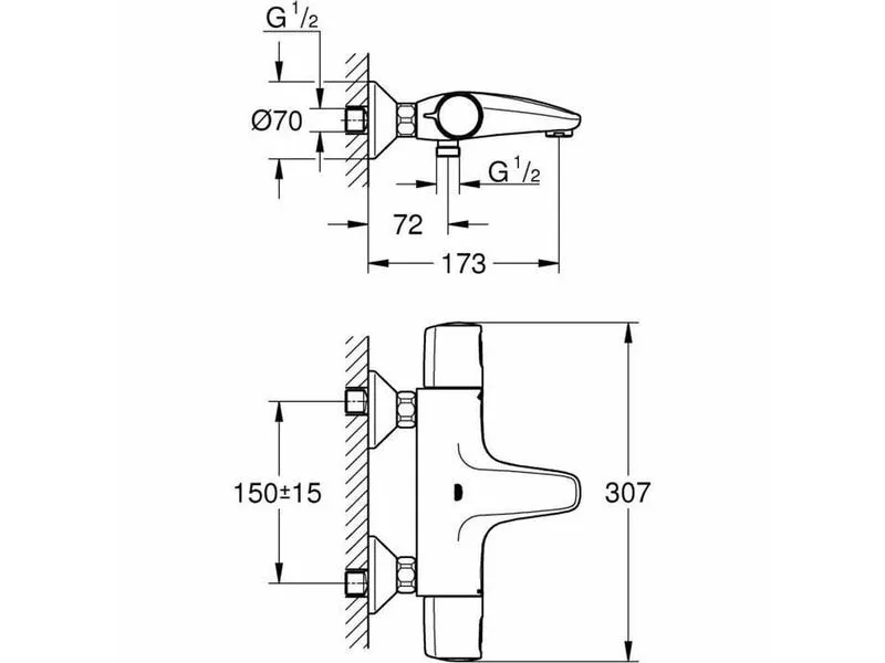 GROHE Precision Trend Mattschwarz Aufputz GROHE Precision Trend Mattschwarz Aufputz