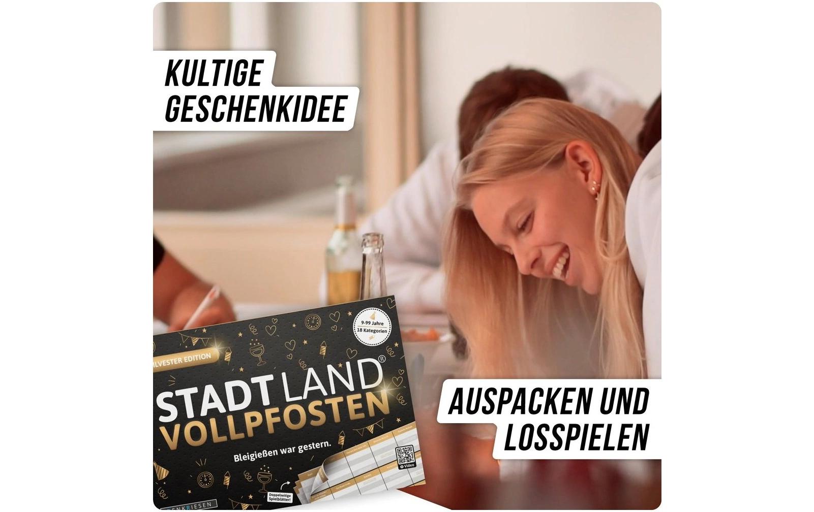 Denkriesen Stadt Land Vollpfosten – A4 Block Silvester Edition (d)