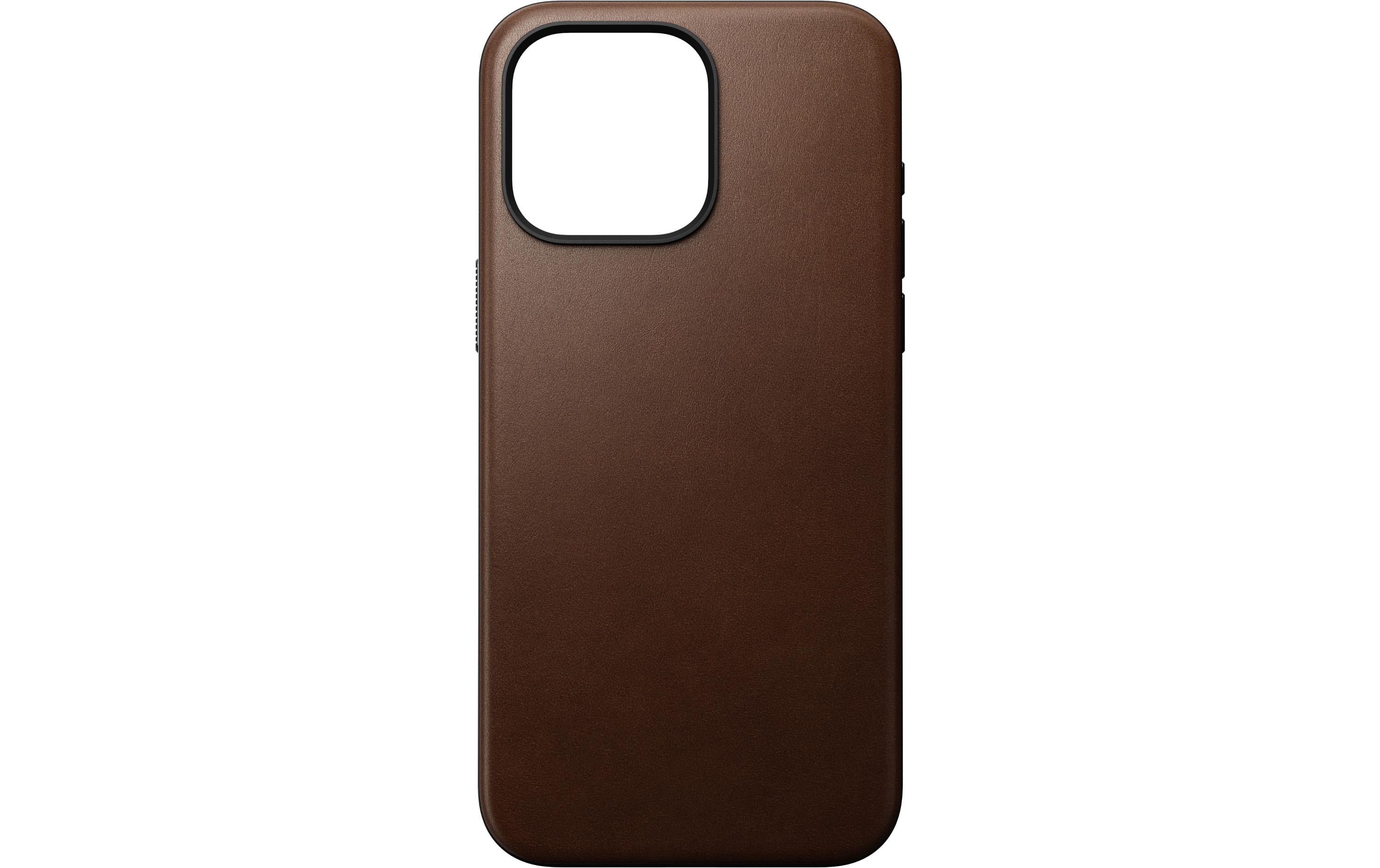 Nomad Back Cover Modern Leather iPhone 15 Pro Max Braun