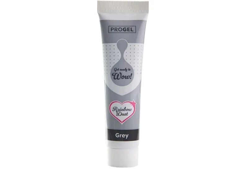 Rainbow Dust Lebensmittelfarben-Gel ProGel Grau Rainbow Dust Lebensmittelfarben-Gel ProGel Grau