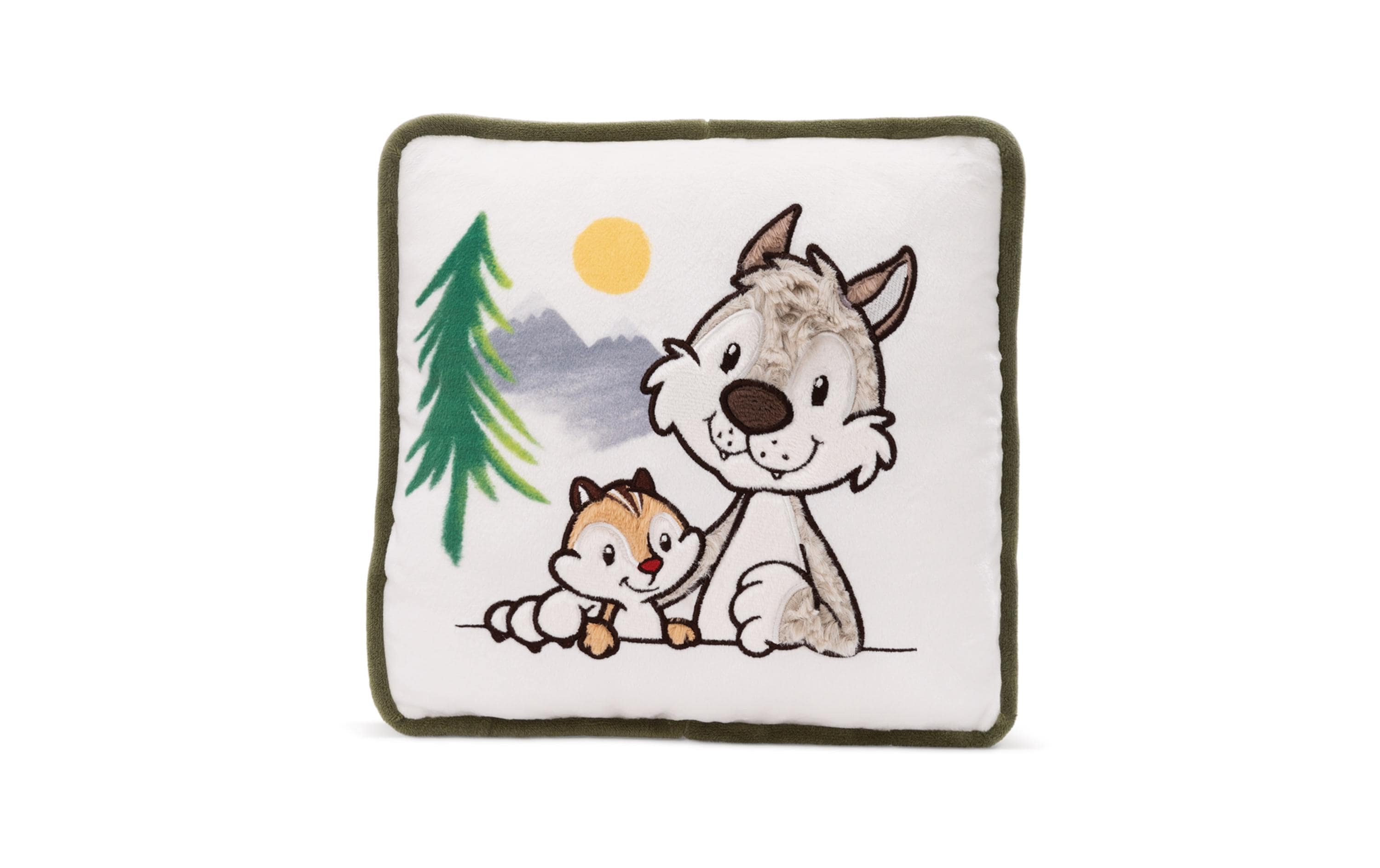 Nici Green Kissen Wolf Winny und Streifenhörnchen Jojo quadratisch Nici Green Kissen Wolf Winny und Streifenhörnchen Jojo quadratisch