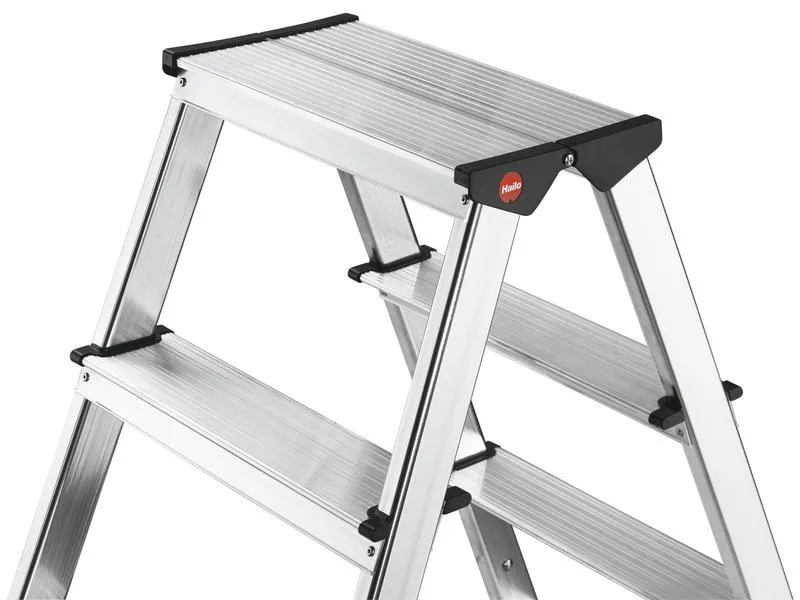 Hailo Doppelstufenleiter D60, Alu 7 Stufen Hailo Doppelstufenleiter D60, Alu 7 Stufen