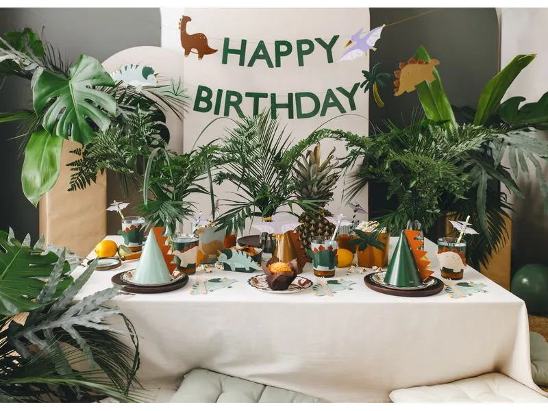 Partydeco Girlande Happy Birthday Dino 3 m, Mehrfarbig Partydeco Girlande Happy Birthday Dino 3 m, Mehrfarbig