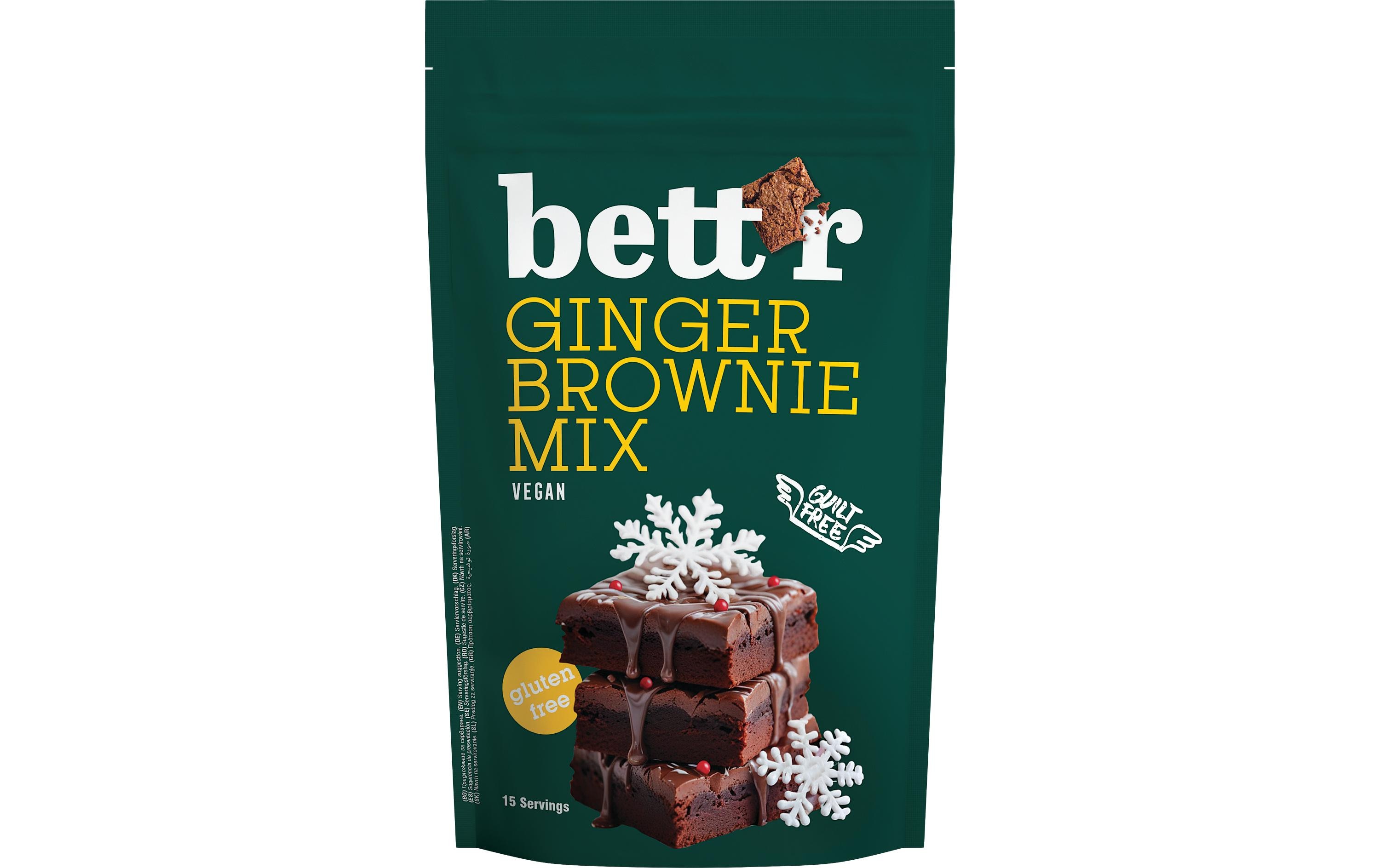 Bett'r Ingwer-Brownie-Weihnachtsbackmischung 400 g Bett'r Ingwer-Brownie-Weihnachtsbackmischung 400 g