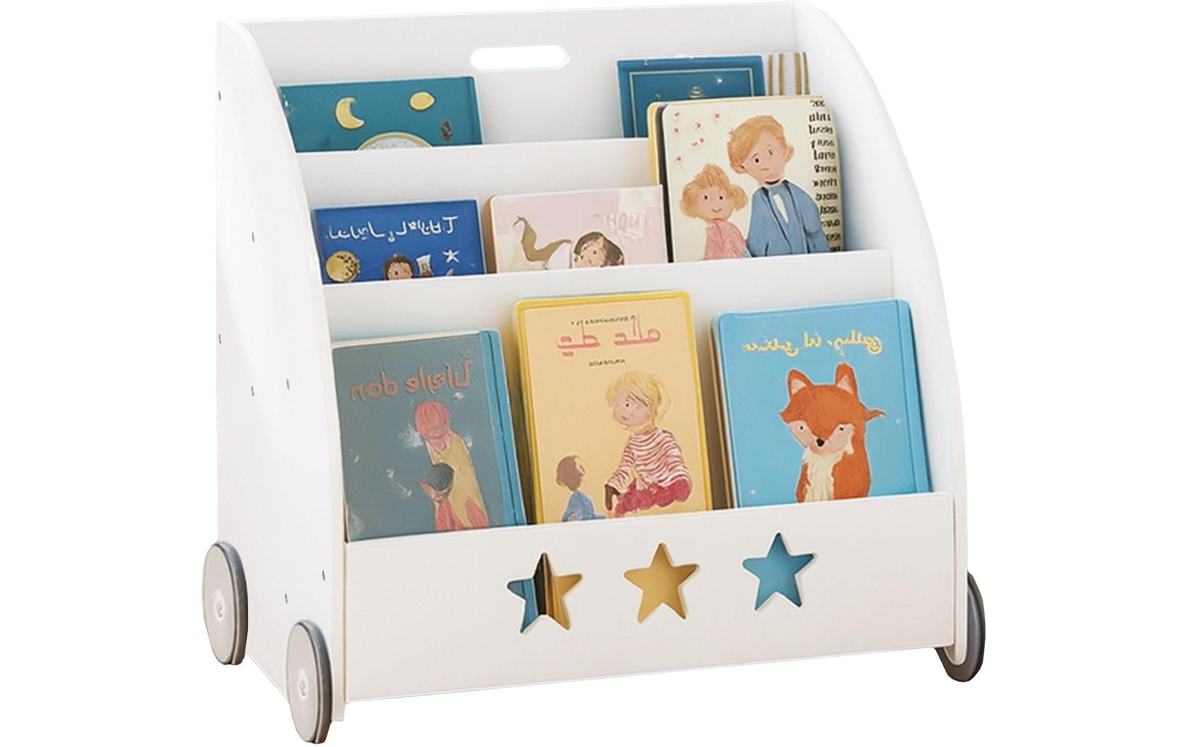 relaxdays Bücherregal für Kinder, fahrbar relaxdays Bücherregal für Kinder, fahrbar