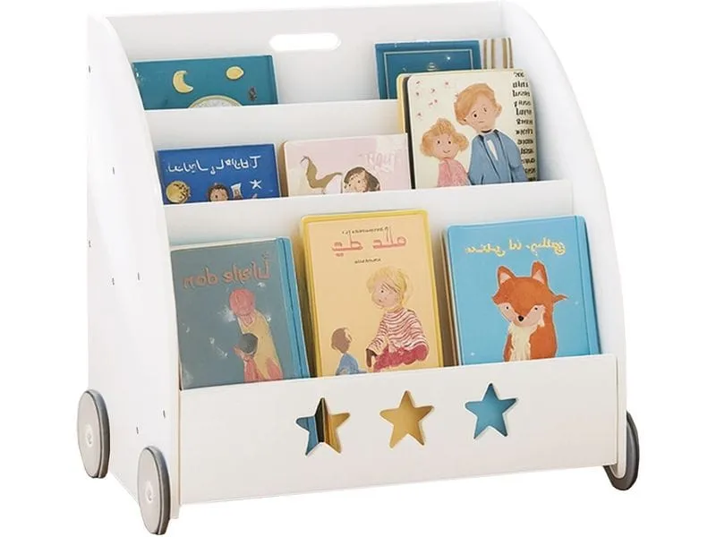 relaxdays Bücherregal für Kinder, fahrbar relaxdays Bücherregal für Kinder, fahrbar