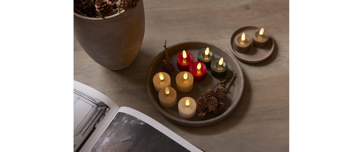 Star Trading LED Teelichter Set 2 Pack Flow 5 cm – rot