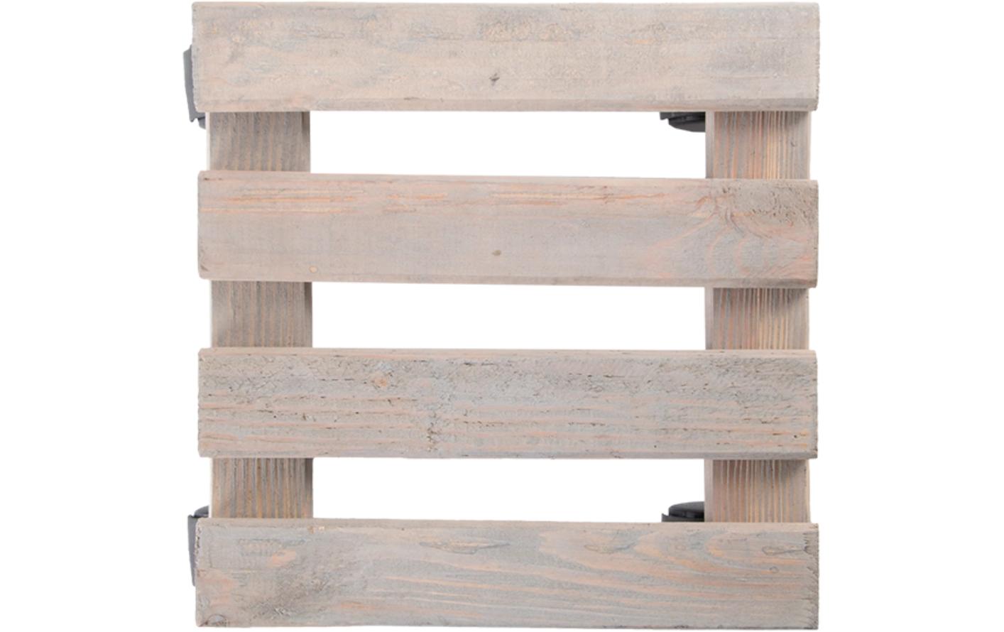 Esschert Design Rolleruntersetzer Quadratisch S Grau/Schwarz Esschert Design Rolleruntersetzer Quadratisch S Grau/Schwarz