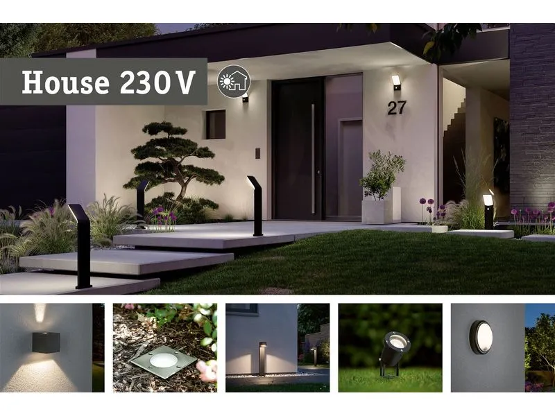 Paulmann LED Aussenwandleuchte Reana Bewegungsmelder 3000K Anthrazit