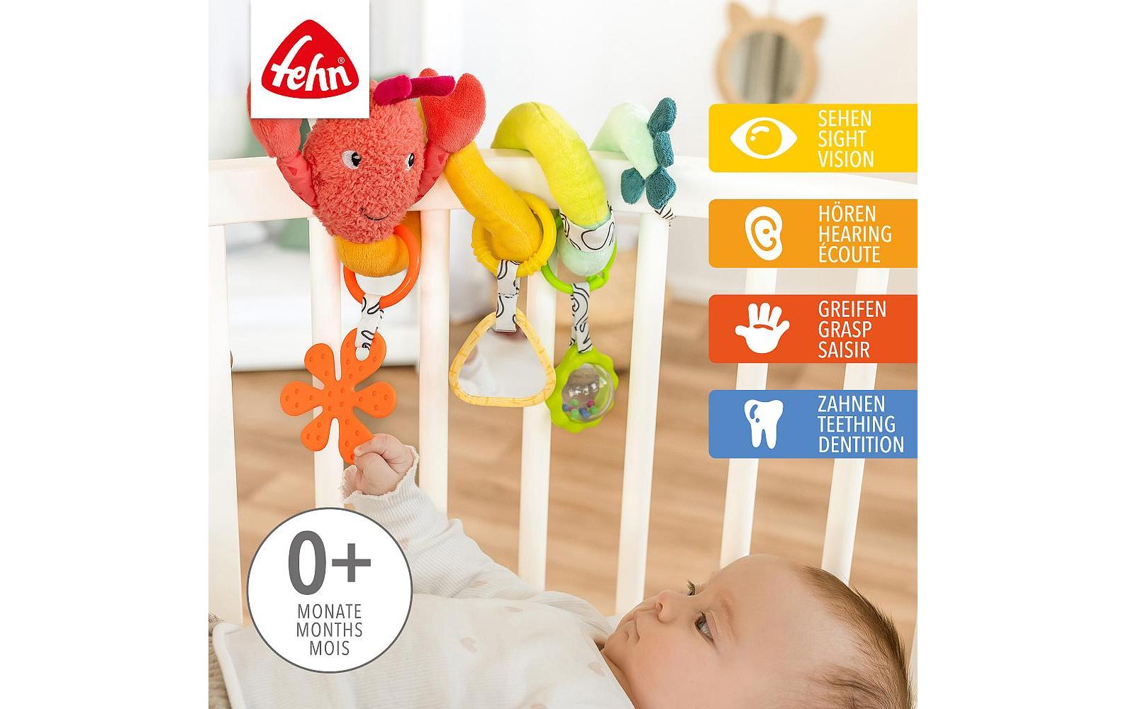 fehn Kinderwagenspielzeug Activity-Spirale Hummer Mehrfarbig
