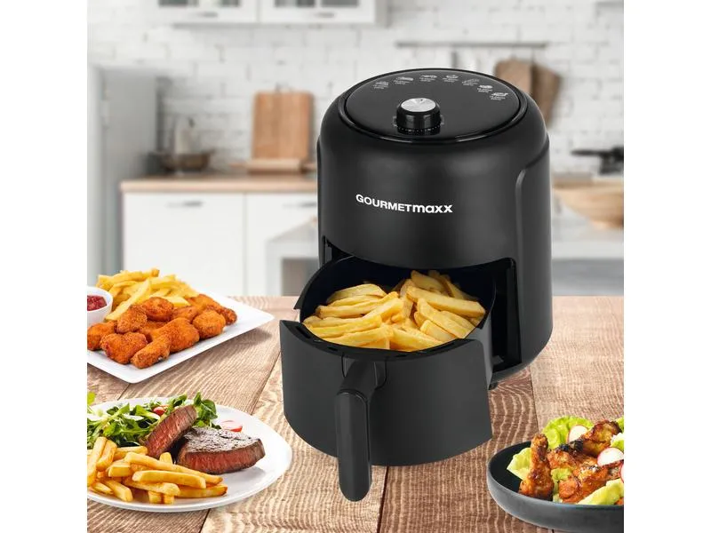 GOURMETmaxx Heissluft-Fritteuse 2 kg, Schwarz GOURMETmaxx Heissluft-Fritteuse 2 kg, Schwarz