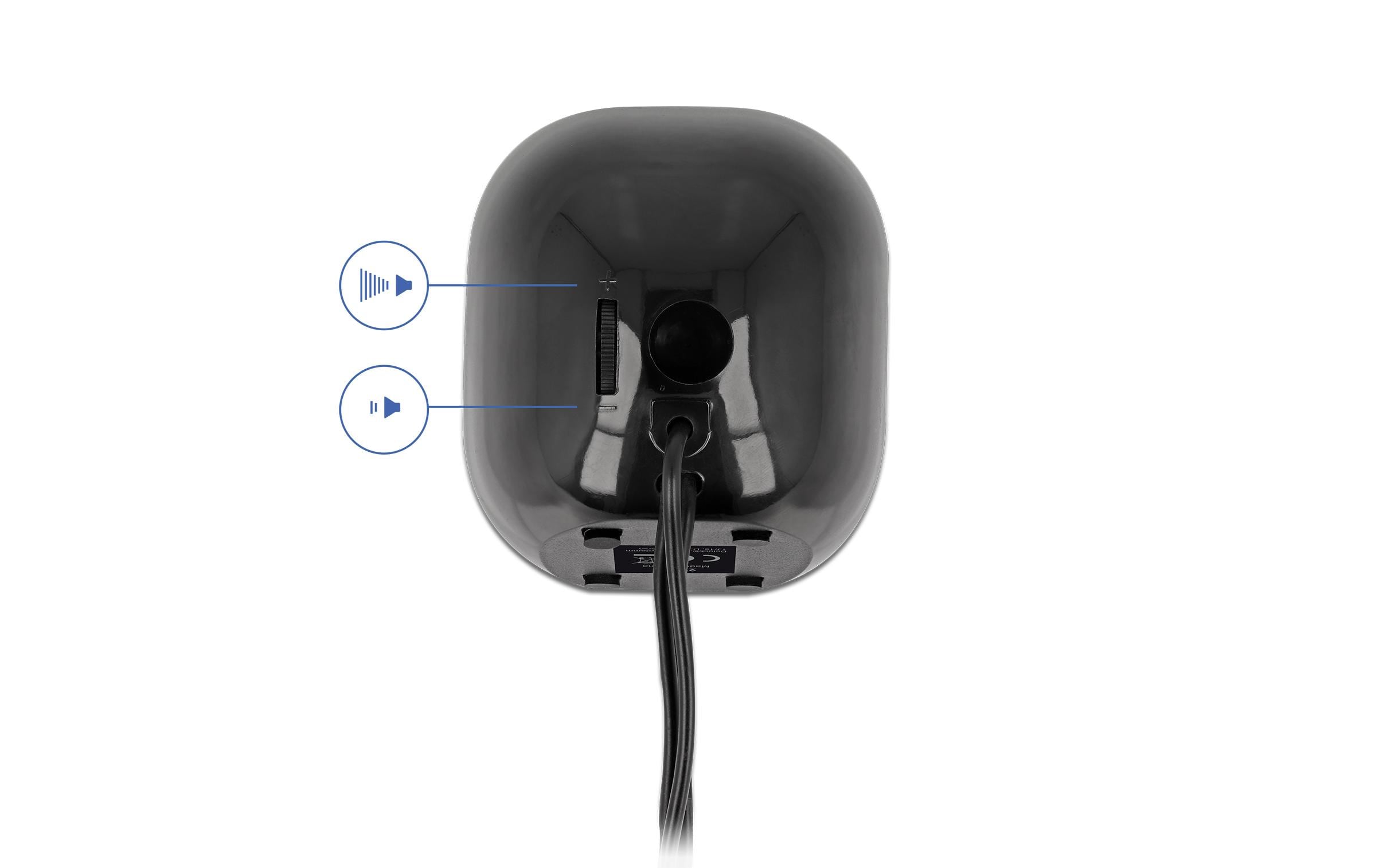 Delock PC-Lautsprecher Mini Stereo 3.5 mm Klinke, USB-Strom