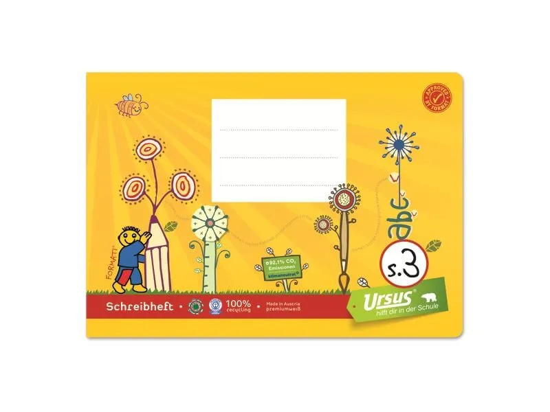 Formati S.3 A5 quer, Liniert, Gelb