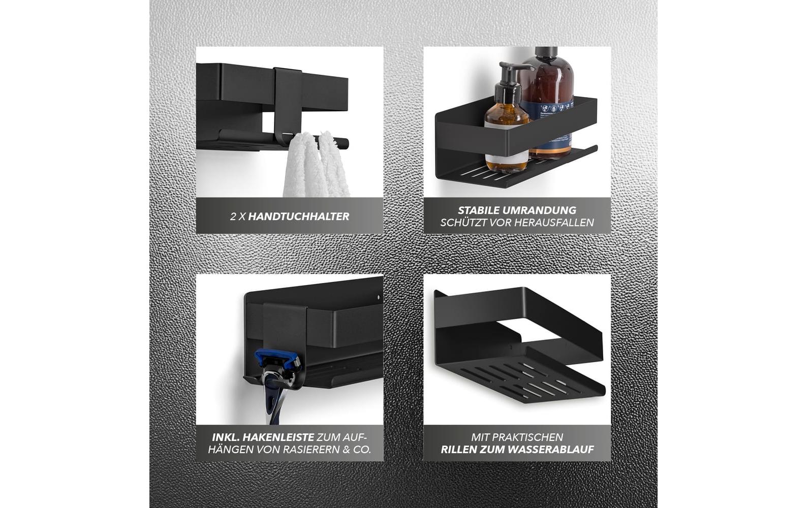 Benkstein Einzel-Duschorganizer Schwarz Benkstein Einzel-Duschorganizer Schwarz