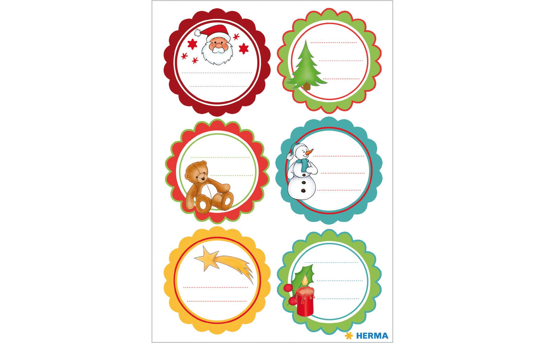 Herma Stickers Weihnachtssticker Weihnachtsgrüsse 2 Blatt à 12 Sticker