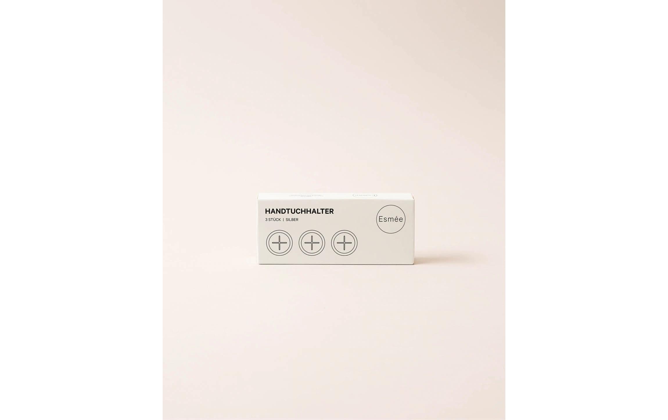 Esmée Haken rund selbstklebend 3 Stück, Grau