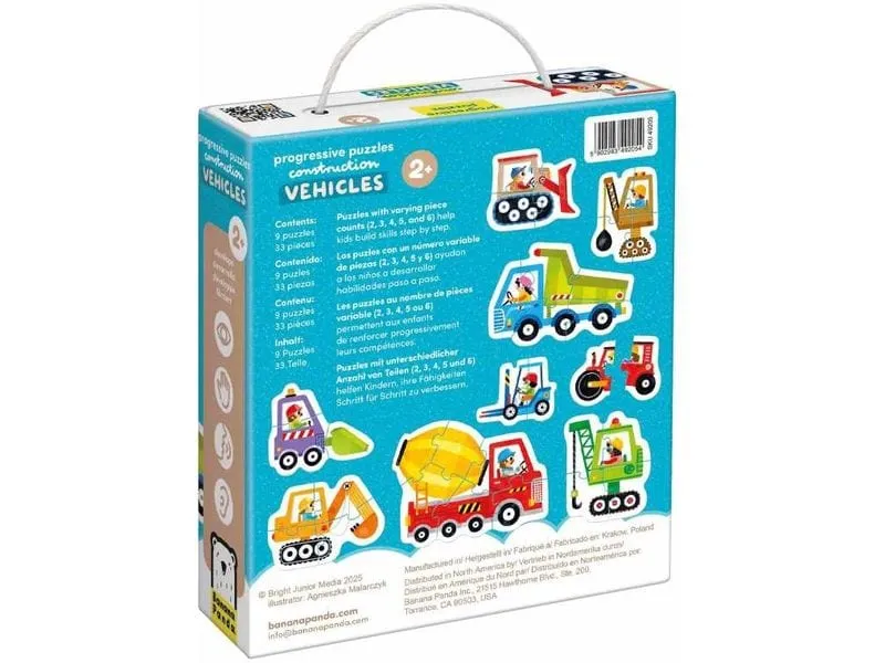 Banana Panda Puzzle Progressive Baustellenfahrzeuge Banana Panda Puzzle Progressive Baustellenfahrzeuge