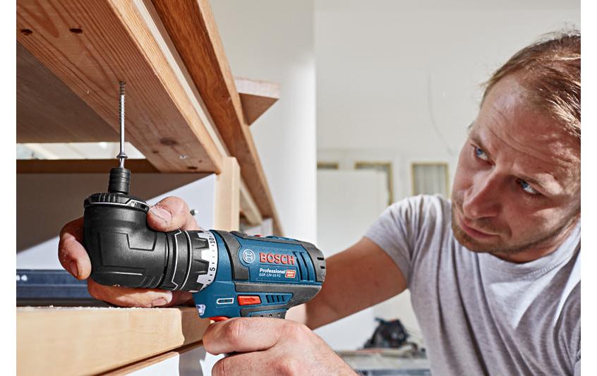 Bosch Professional Akku-Bohrschrauber GSR 12 V-15 FC Kit 2x 2.0 Ah + Aufsätze