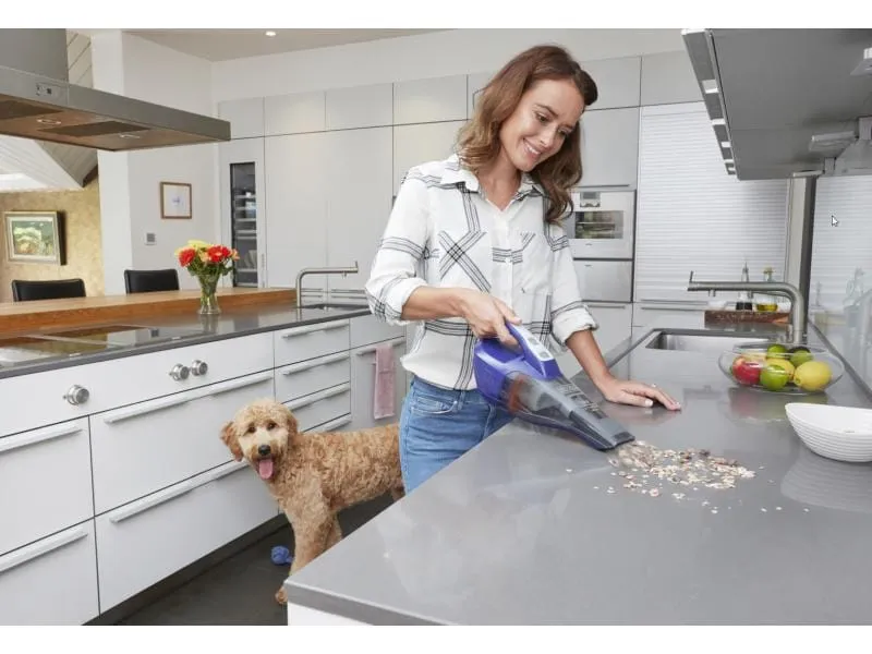 BLACK+DECKER Akku-Handsauger Dustbuster Pet Titanium/Violett BLACK+DECKER Akku-Handsauger Dustbuster Pet Titanium/Violett