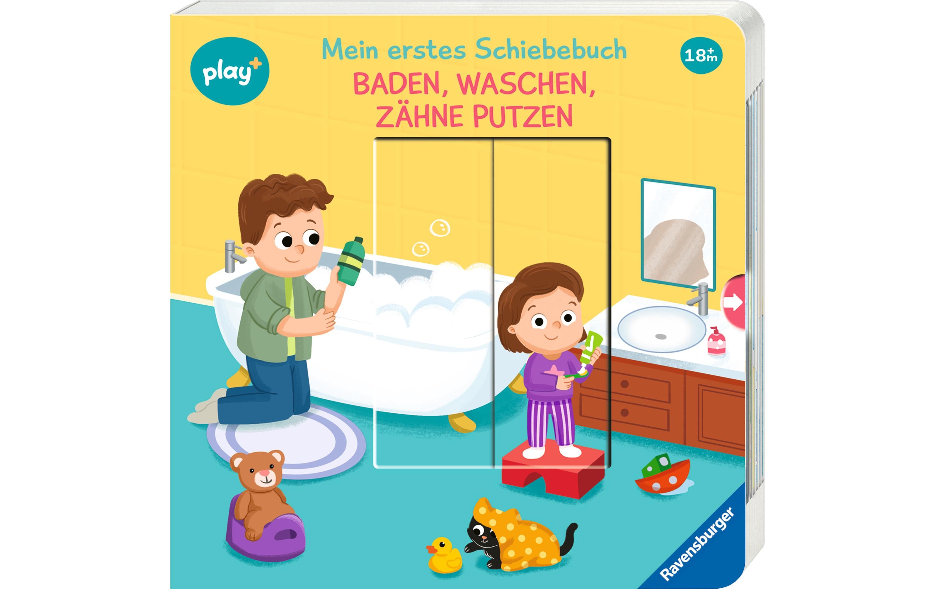 play+ Mein erstes Schiebebuch: Baden, waschen, Zähne putzen