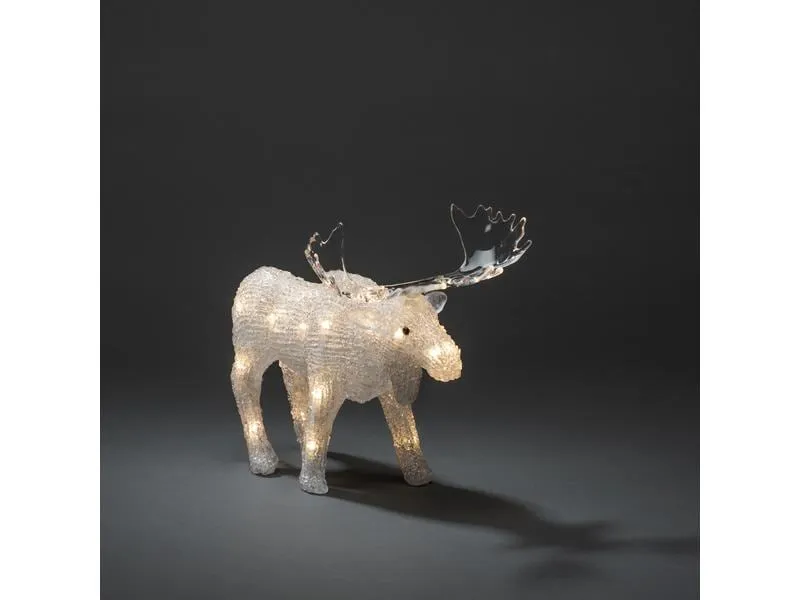 Konstsmide LED-Figur Acryl Elch, 21 cm, Klar Konstsmide LED-Figur Acryl Elch, 21 cm, Klar
