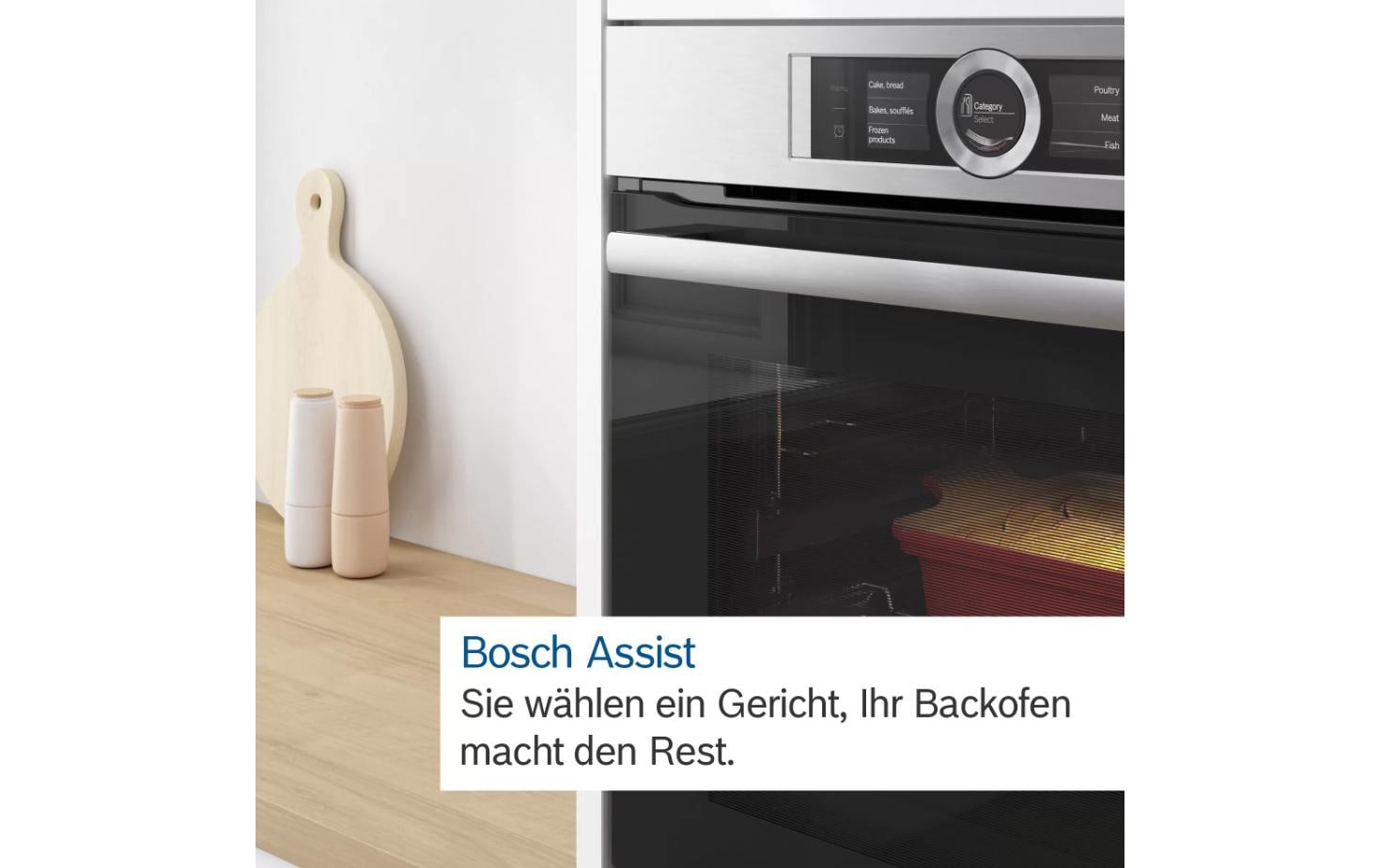 Bosch Einbaubackofen mit Mikrowelle HMG6764B1 Schwarz