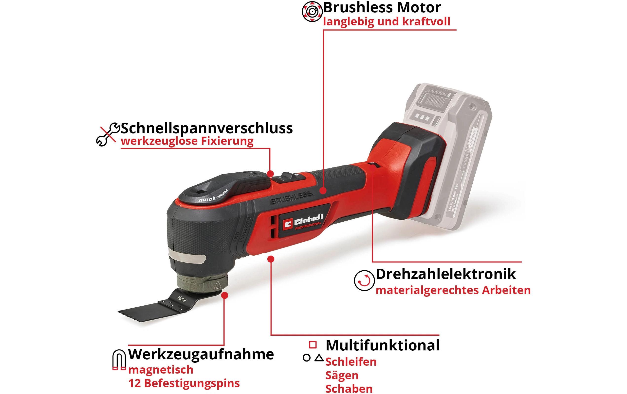 Einhell Multifunktionswerkzeug TP-MG 18 Li BL – Solo