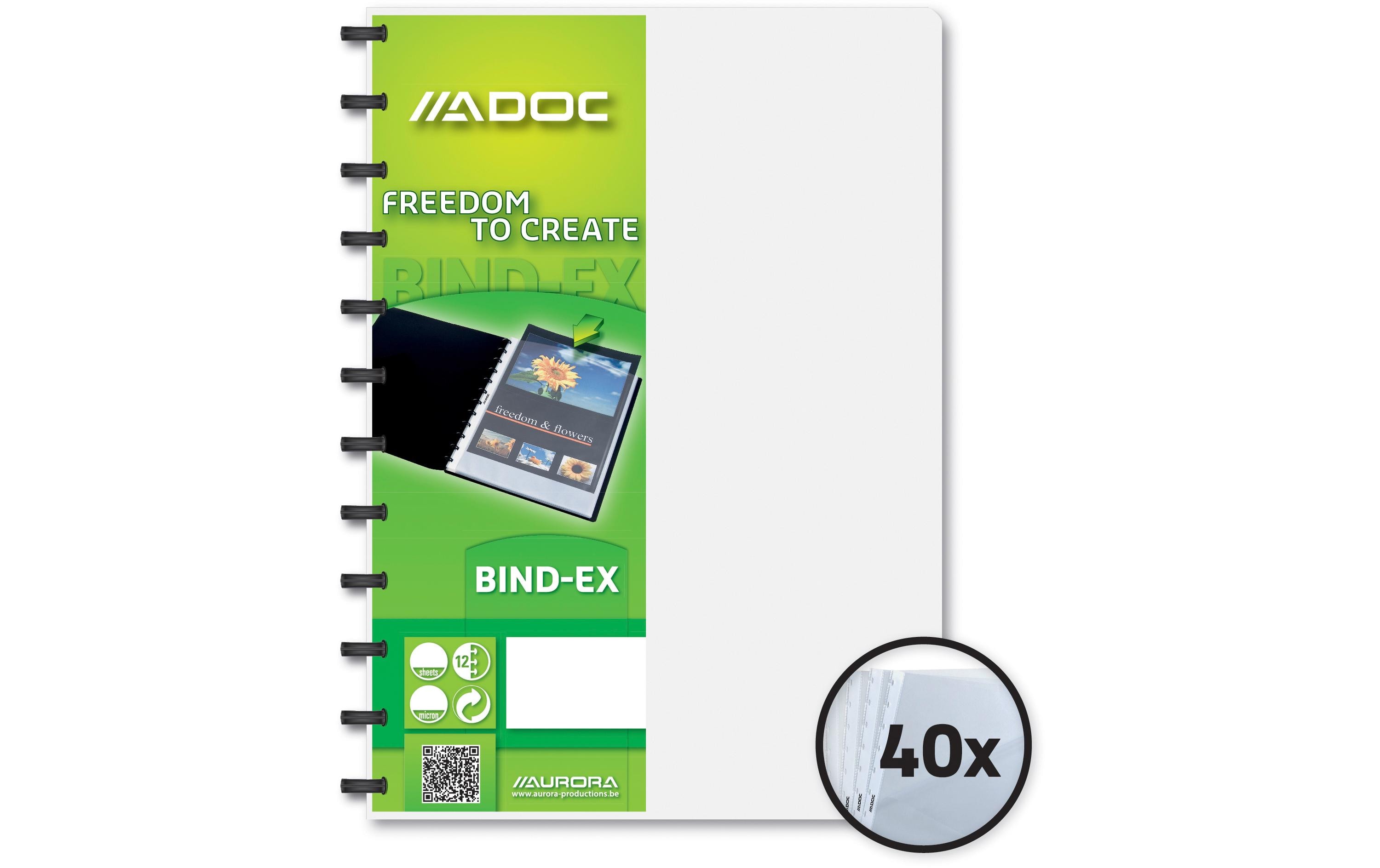 Adoc Sichtbuch Bind-Ex A4, 40 Taschen, Transparent Adoc Sichtbuch Bind-Ex A4, 40 Taschen, Transparent