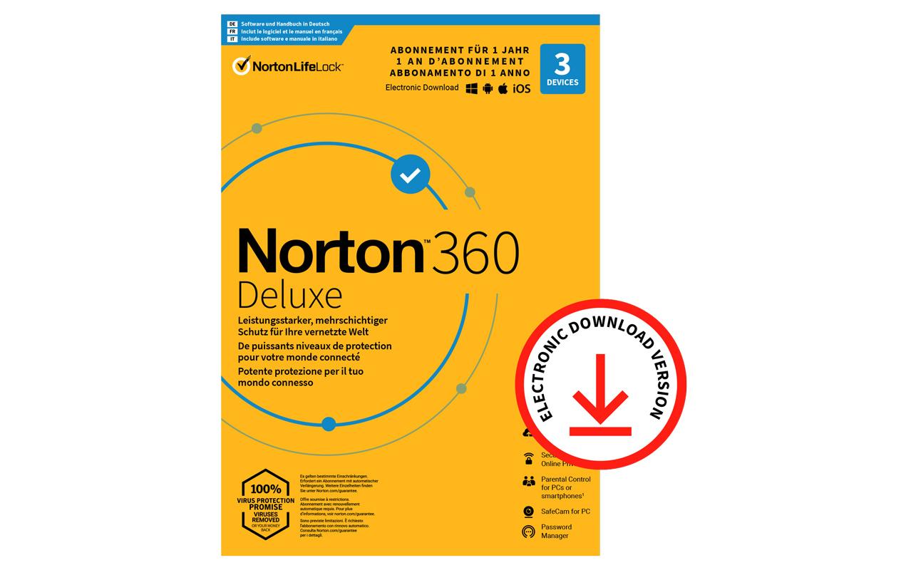 Norton Norton 360 Deluxe ESD, 3 Device, 1 Jahr Norton Norton 360 Deluxe ESD, 3 Device, 1 Jahr