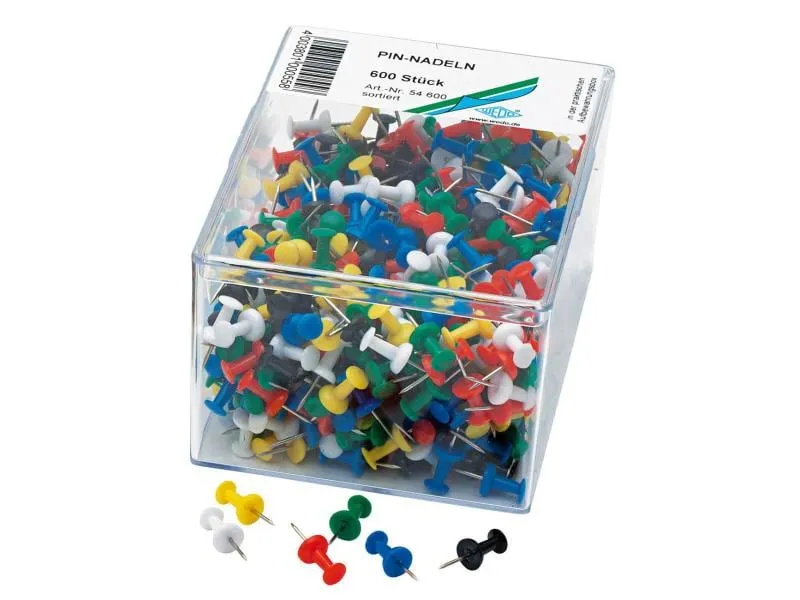 WEDO Reissnägel 9 mm Mehrfarbig, 600 Stück WEDO Reissnägel 9 mm Mehrfarbig, 600 Stück