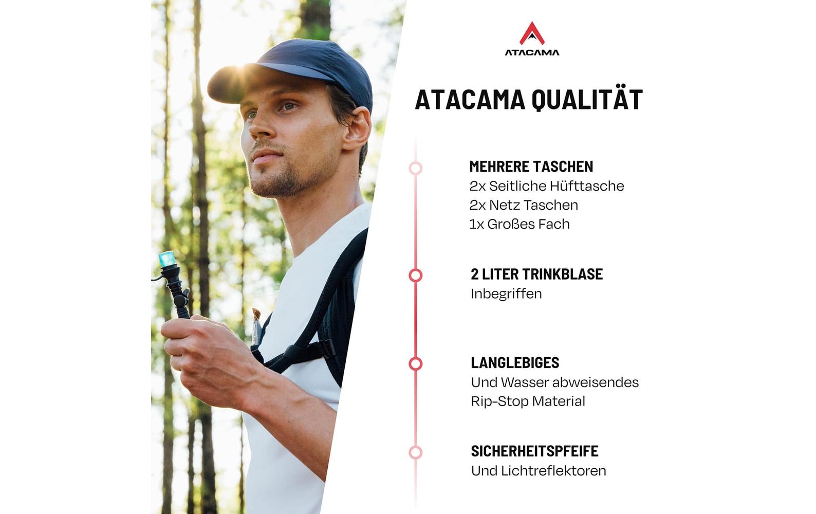 Atacama Atacama Backpack mit Trinkblase rot