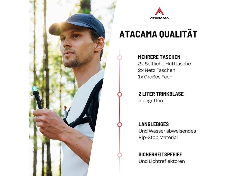 Atacama Atacama Backpack mit Trinkblase rot Atacama Atacama Backpack mit Trinkblase rot