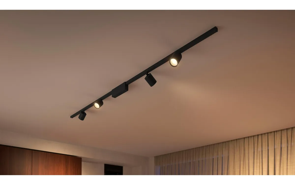 Philips Hue Perifo Basis-Set Deckenleuchte 4 Spots Schwarz Philips Hue Perifo Basis-Set Deckenleuchte 4 Spots Schwarz