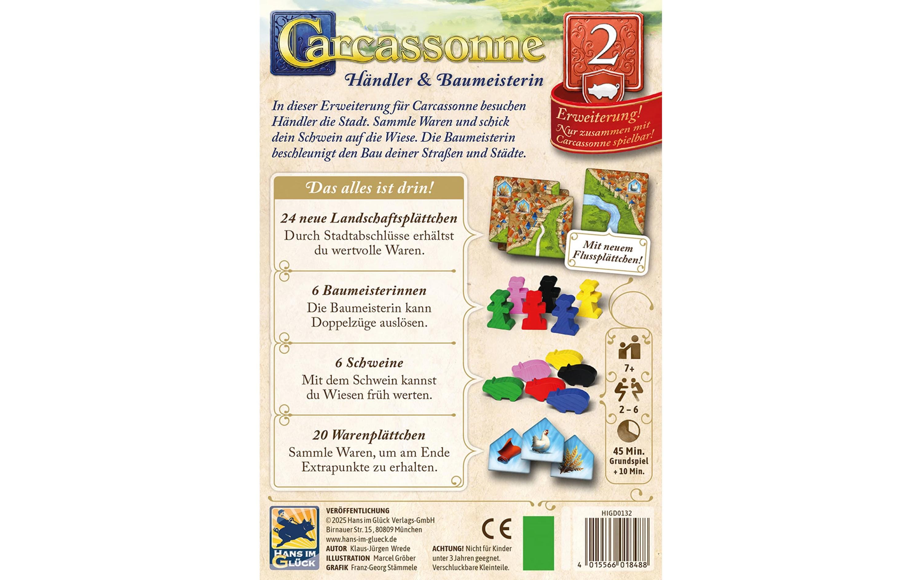 Hans im Glück Familienspiel Carcassonne Händler und Baumeisterin d) Hans im Glück Familienspiel Carcassonne Händler und Baumeisterin d)