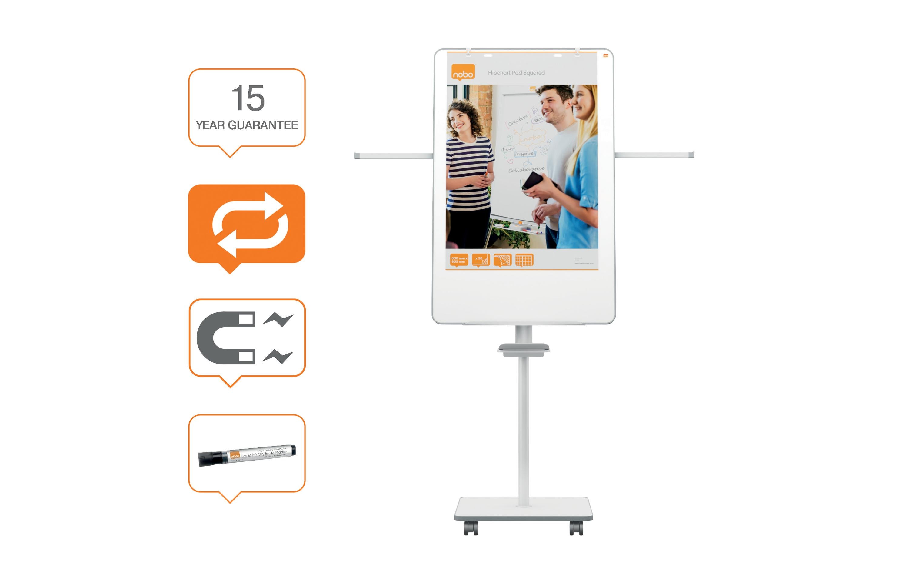 Nobo Flipchart Move & Meet 680 x 1040 mm