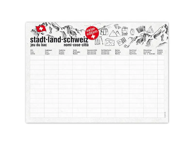 Trendform Tischset STADT-LAND-CH 42 cm x 29.7 cm