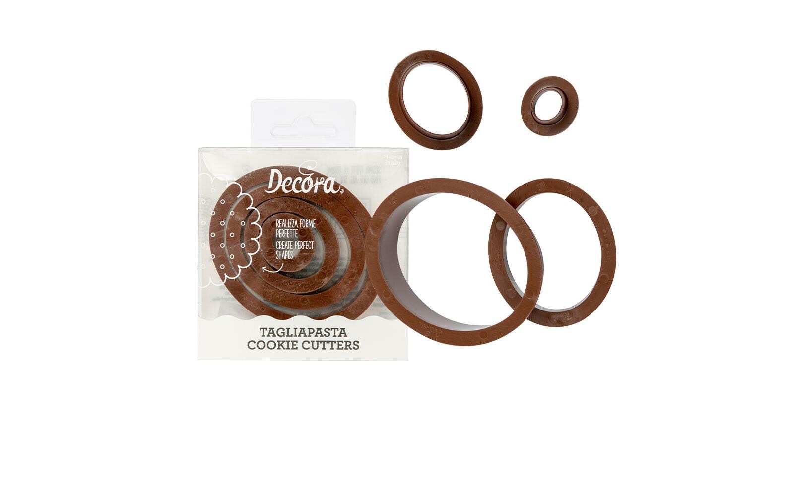 Decora Guetzli-Ausstecher-Set Ovale Kreise, 4 Stück