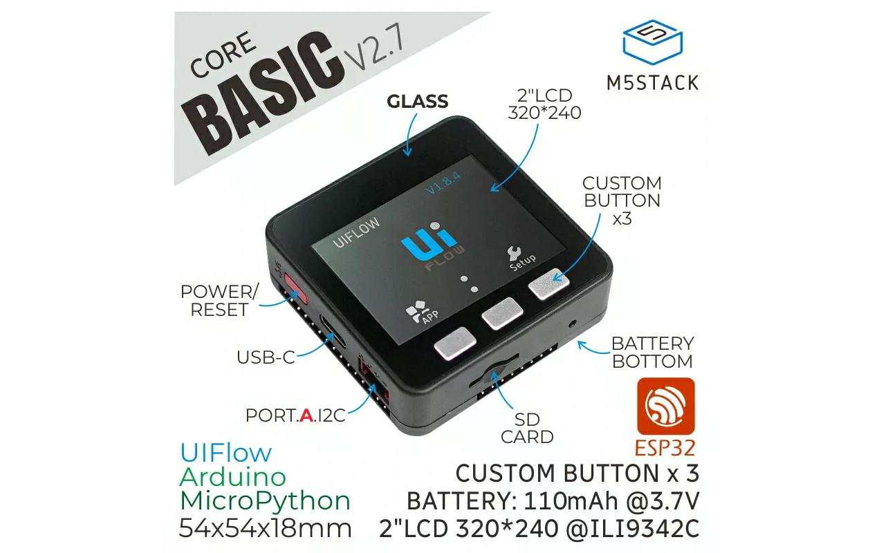 M5Stack Entwicklerboard ESP32 Basic Core M5Stack Entwicklerboard ESP32 Basic Core