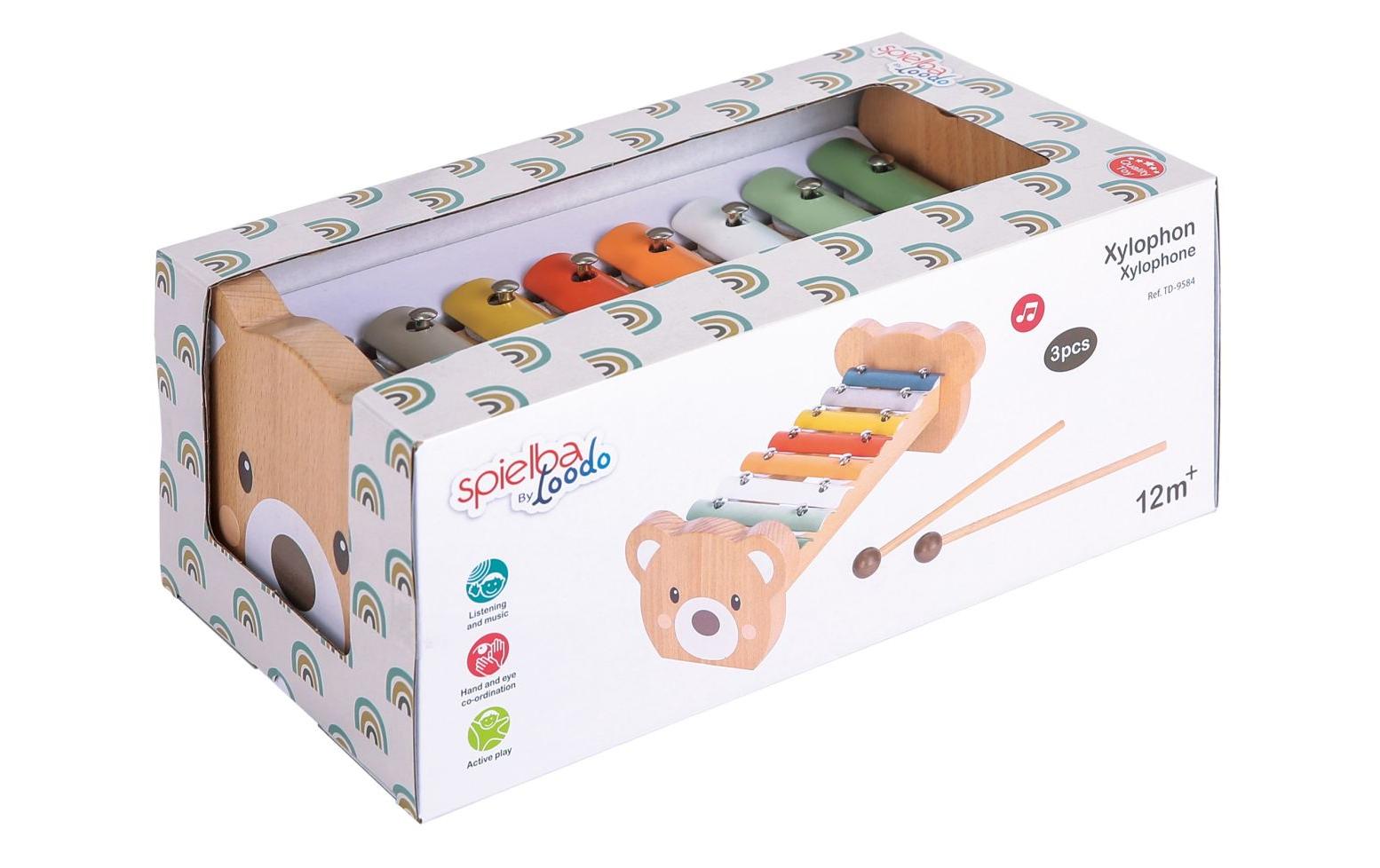 Spielba Holzspielwaren Musikspielzeug Xylophon Bär Spielba Holzspielwaren Musikspielzeug Xylophon Bär