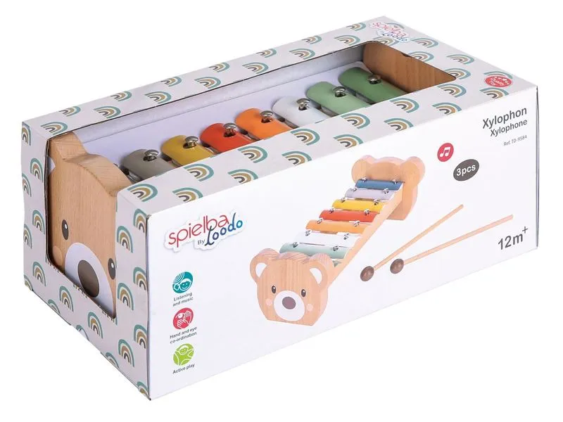 Spielba Holzspielwaren Musikspielzeug Xylophon Bär